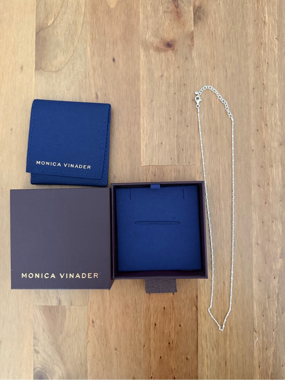 Monica Vinader station chain necklace sterling silver